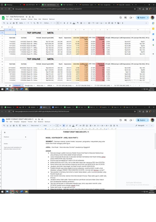 Original Google Ads dashboard