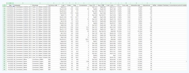 Trisna Google Ads report